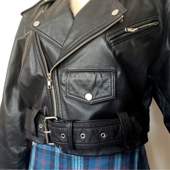 Black Leather Moto Jacket - Picture 2 of 5